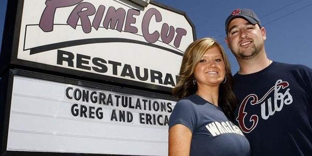 Greg Altringer proposed to his girlfriend Erica Kresge the old-fashioned way after she missed the message on a scoreboard at Wrigley Field.