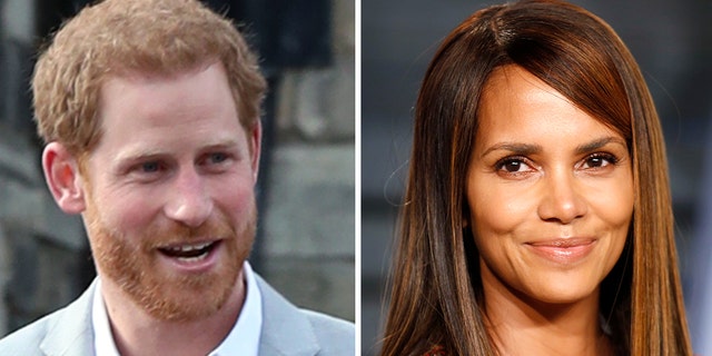 Halle Berry busted Prince Harry for once hanging a photo of her in his teenage dorm room.