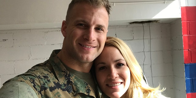 Christina Anderson and Staff Sgt. Bill Pennewell have been engaged since March 2017.