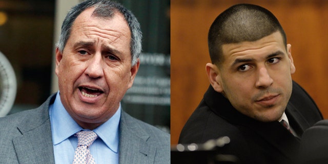 Left: Bristol County acting attorny general, Thomas Quinn. Right: Aaron Hernandez. (Photos: Associated Press)
