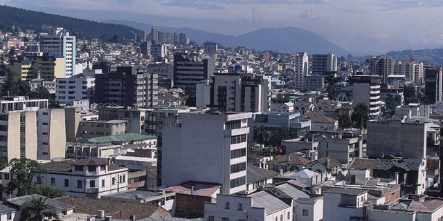 General view of the Ecuadorian city of Quito.