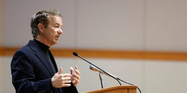 Oct. 22, 2014: Sen. Rand Paul, R-Ky., speaks at a campaign event for Republican businessman Rod Blum, who is running against Democratic state lawmaker Pat Murphy in the 1st Congressional District.