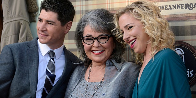 Michael Fishman, Roseanne Barr and Alicia Goranson in 2012.