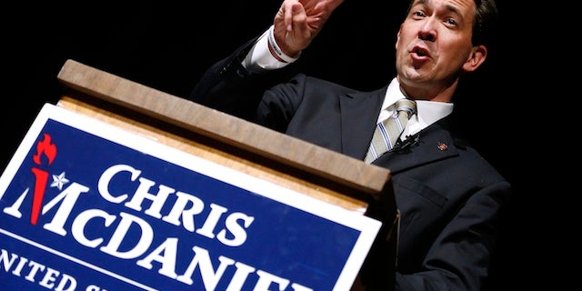 Mississippi Senator Chris McDaniel speaks during a town hall meeting in Ocean Springs, Mississippi March 18, 2014. The stars appear to have aligned for McDaniel, a state senator who is waging a primary battle against Thad Cochran, who is seeking his seventh six-year term in the Senate. Polls show a close race two months before the June 3 Republican primary, and an army of Tea Party activists are canvassing Mississippi voters for McDaniel. Picture taken March 18, 2014. REUTERS/Jonathan Bachman (UNITED STATES - Tags: POLITICS ELECTIONS) - RTR3JJRV