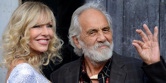 Comedian Tommy Chong (R) and his wife Shelby Chong in Los Angeles.
