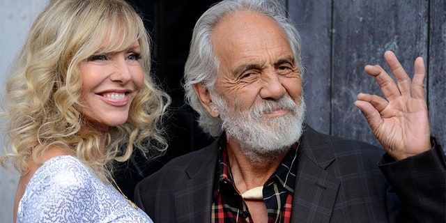 Comedian Tommy Chong (R) and his wife Shelby Chong in Los Angeles.