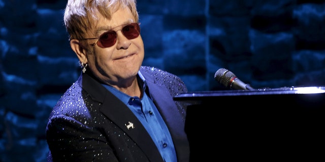 Singer Elton John performs at the Hillary Victory Fund "I'm With Her" benefit concert for U.S. Democratic presidential candidate Hillary Clinton at Radio City Music Hall in the Manhattan borough of New York City, March 2, 2016.