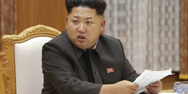 August 21, 2015: North Korean leader Kim Jong Un speaks at an emergency meeting of the Workers' Party of Korea Central Military Commission.