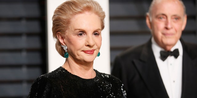 Designer Carolina Herrera at the Oscars Vanity Fair Party in Beverly Hills, California February 2, 2017.