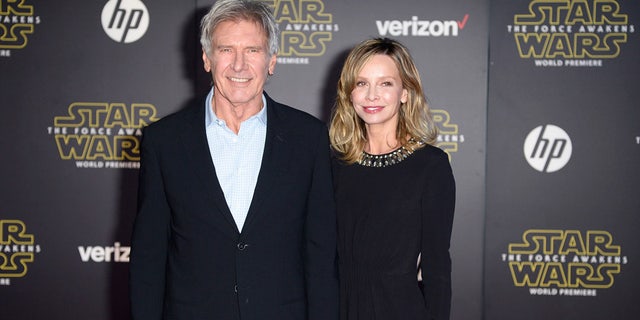 Actor Harrison Ford and his wife, actress Calista Flockhart, were married in 2010. 