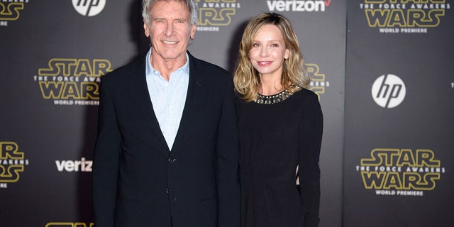 Actor Harrison Ford and his wife, actress Calista Flockhart, were married in 2010. 