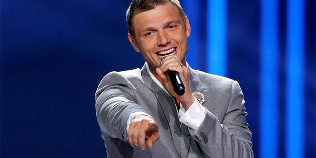 Nick Carter performs with the Backstreet Boys during the 2016 Miss USA pageant at the T-Mobile Arena in Las Vegas, Nevada, U.S., June 5, 2016. REUTERS/Steve Marcus - RTSG5GV