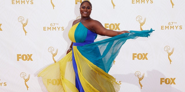 Actress Danielle Brooks, who is best known for portraying Taystee on Netflix's "Orange Is The New Black," poses as she arrives at the 67th Primetime Emmy Awards in Los Angeles, California September 20, 2015.