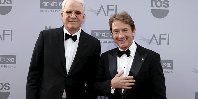 Comedians Steve Martin (left) and Martin Short have launched a new Netflix special and have chosen to keep President Trump out of it.