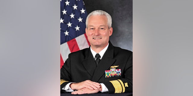 This undated photo shows Rear Admiral David Baucom, who was fired from his job as the director of Strategy, Policy, Capabilities, and Logistics at U.S. Transportation Command in October after an investigation into his misbehavior in April. (U.S. Navy)