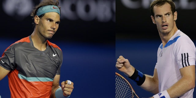 Rafael Nadal (left) and Andy Murray.