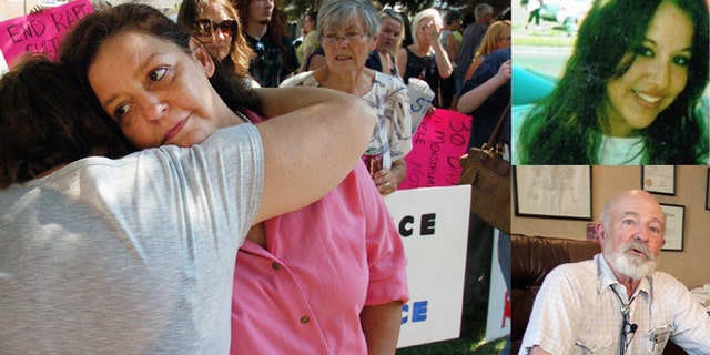 Victim's mother, Auliea (ah-LEE-ah) Hanlon (left), rape victim Cherice Moralez, 14, (top right) and Montana District Judge G. Todd Baugh (lower right).