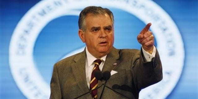 Then-Transportation Secretary Ray LaHood speaks to the media in Detroit in January 2010. (Reuters)