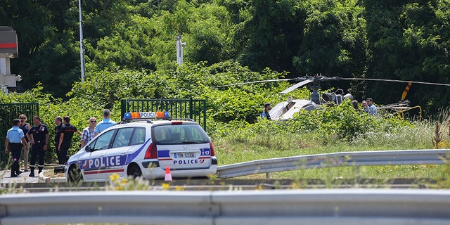 The helicopter used in the prison escape was found in a northeast suburb of Paris.