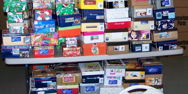 Boxes are loaded and ready to go for Operation Christmas Child.