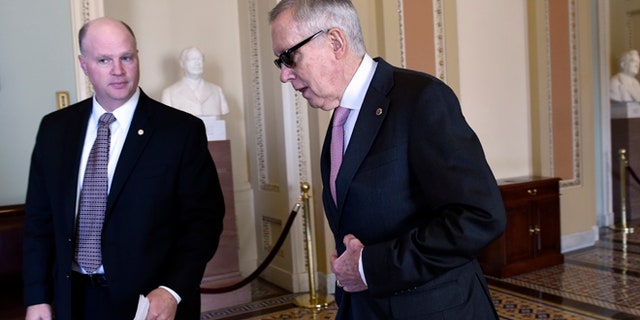 Friday, May 22, 2015: Senate Minority Leader Harry Reid on Capitol Hill, in Washington, D.C.