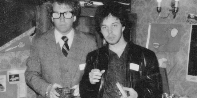 An on-set snap from "Revenge of the Nerds" with Tim Busfield (Poindexter).
