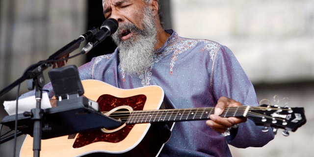 Richie Havens performs at the Newport Folk Festival in Newport, Rhode Island, August 2, 2008.