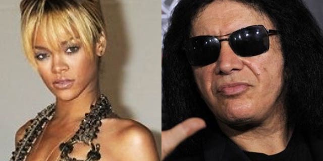 Gene Simmons (right) is apparently not a fan of Rihanna (AP)