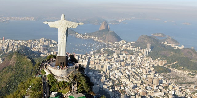 RIO DE JANEIRO, BRAZIL - JULY 27: An aerial view of the 'Christ the Redeemer' statue on top of Corcovado mountain on July 27, 2011 in Rio de Janeiro, Brazil. (Photo by Michael Regan/Getty Images)