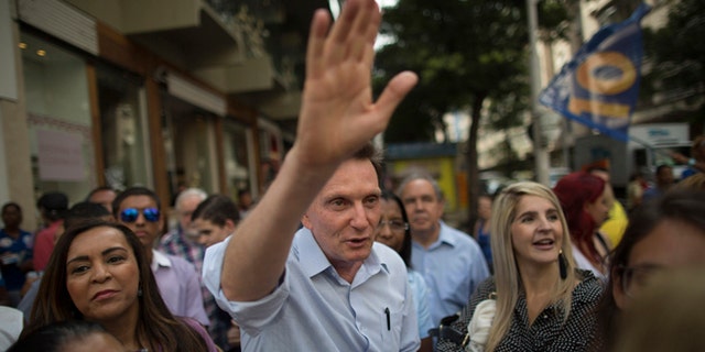 Marcelo Crivella, bishop of the Universal Church of the Kingdom of God, in a 2014 file photo.
