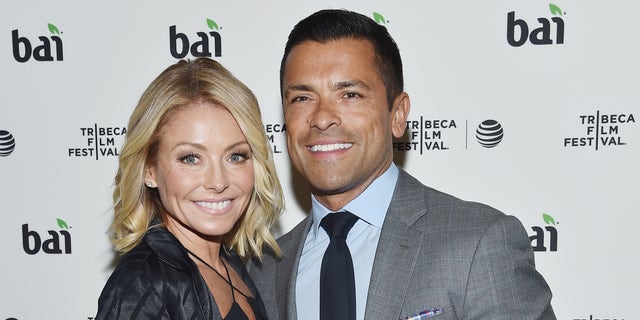 Kelly Ripa and Mark Consuelos at the 2016 Tribeca Film Festival After Party on April 15, 2016 in New York City.