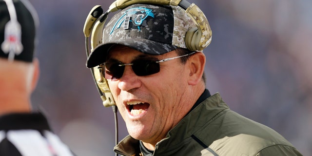 Carolina Panthers head coach Ron Rivera, in a Nov, 15, 2015, file photo.