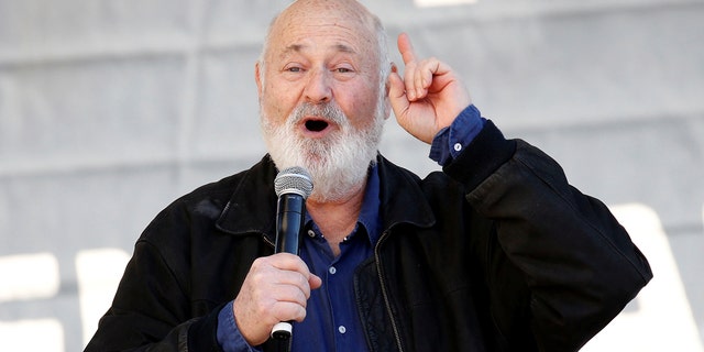 Director Rob Reiner speaks at the second annual Women's March in Los Angeles, California, U.S. January 20, 2018.