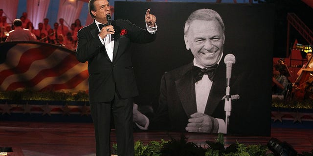 Robert Davi seen performing a Sinatra tribute in honor of Frank Sinatra's 100th birthday on July 3, 2015 in Washington, DC.