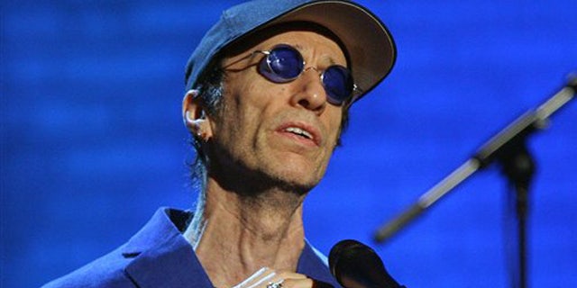 Dec. 14, 2006: In this file photo, Robin Gibb performs during the "Jose Carreras Gala" rehearsal in Leipzig, eastern Germany.