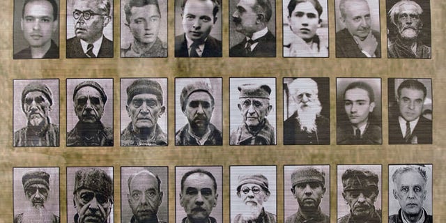 May 9, 2013: Pictures of deportees and prisoners are on display, in Bucharest, Romania, at the opening of a permanent memorial exhibition for the victims of the communist regime persecutions. (AP Photo/Vadim Ghirda)