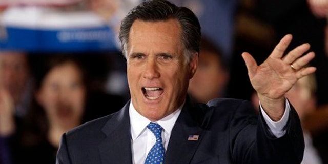 Mar. 6, 2012: Republican presidential candidate, former Massachusetts Gov. Mitt Romney addresses supporters at his Super Tuesday campaign rally in Boston.