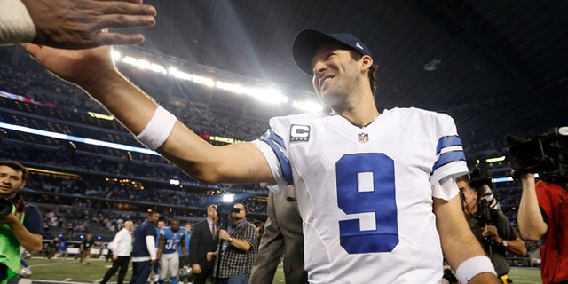 Romo after a game against the Detroit Lions, Sunday, Jan. 4, 2015, in Arlington, Texas.