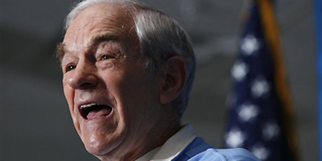 Jan. 28, 2012: Republican presidential candidate, Rep. Ron Paul, R-Texas, speaks during a campaign stop at the University of Southern Maine in Gorham, Maine.