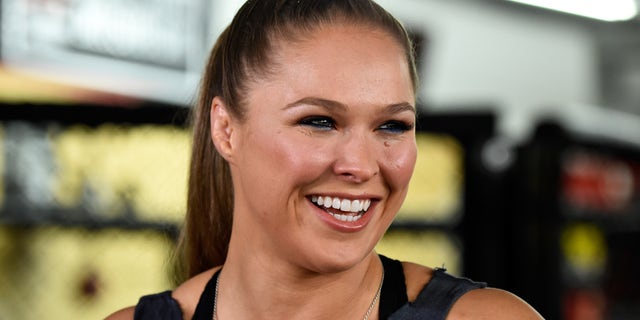 GLENDALE, CA - OCTOBER 27: Fighter Ronda Rousey Hosts Media Day Ahead of The Rousey Vs. Holm Fight at the Glendale Fighting Club on October 27, 2015 in Glendale, California. (Photo by Frazer Harrison/Getty Images)