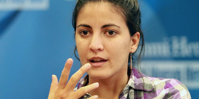 Rosa Maria Paya answers questions about her father at a meeting with the Miami Herald Editorial Board, April 15, 2013, in Miami, Florida. (C.M. Guerrero/Miami Herald/MCT)