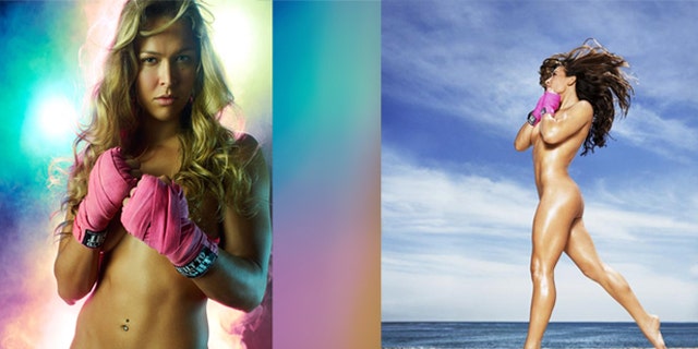 Ronda Rousey, left in the 2012 issue, and Miesha Tate,right, in the 2013 ve...