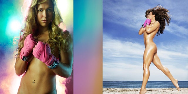 Ronda Rousey, left in the 2012 issue, and Miesha Tate,right, in the 2013 ve...