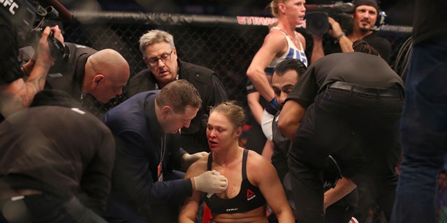Ronda Rousey at Etihad Stadium on November 15, 2015 in Melbourne, Australia.
