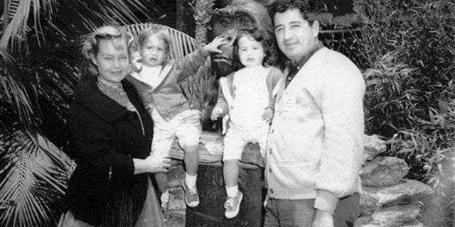 Ruben Salazar with his wife Sally and his children.