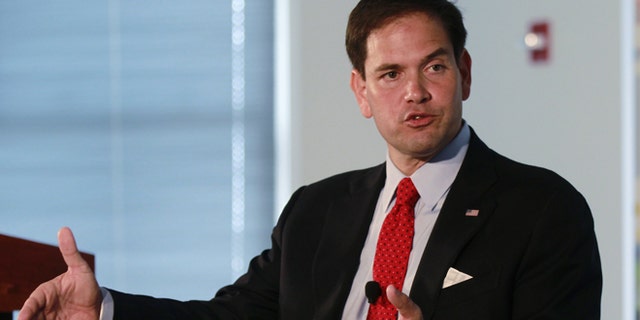 Republican presidential candidate Sen. Marco Rubio, R-Fla., speaks at 1871, an entrepreneurial hub for digital startups Tuesday, July 7, 2015, in Chicago. (AP Photo/Christian K. Lee)