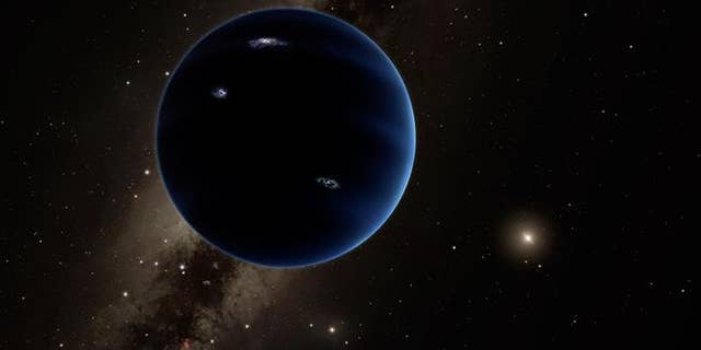 An artistic rendering of Planet Nine.