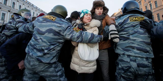 March 5: More than 100 protesters were arrested in St. Petersburg, where some 2,000 gathered for an unauthorized rally to protest Prime Minister Vladimir Putin’s victory in the Russian presidential election.