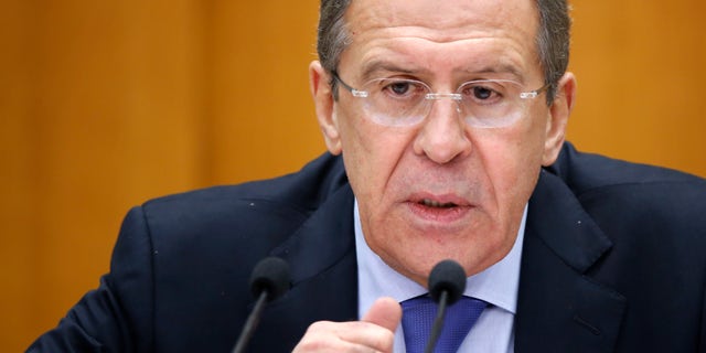 Jan. 23, 2013 - Russian Foreign Minister Sergey Lavrov during his news conference in Moscow, Russia.