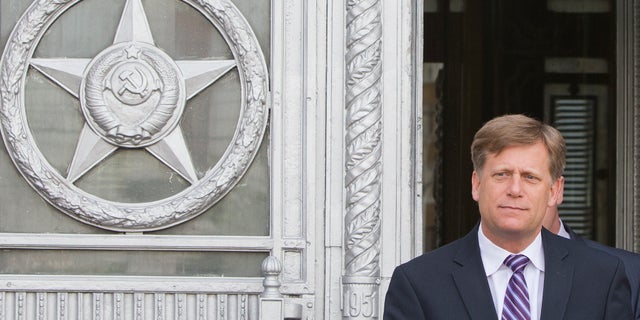 May 15, 2013: The U.S. Ambassador to Russia Michael McFaul leaves the Foreign Ministry in Moscow, Russia.